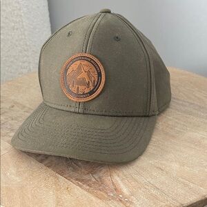 Olive Green Leather Patch Squaw Valley Hat